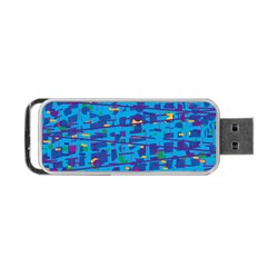 Blue Decorative Art Portable Usb Flash (two Sides)