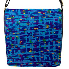 Blue Decorative Art Flap Messenger Bag (s)