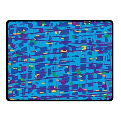 Blue Decorative Art Double Sided Fleece Blanket (small) 