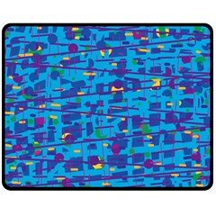 Blue Decorative Art Double Sided Fleece Blanket (medium) 