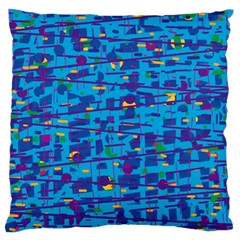 Blue Decorative Art Standard Flano Cushion Case (one Side)