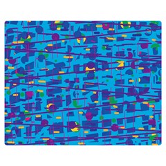 Blue Decorative Art Double Sided Flano Blanket (medium) 