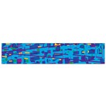 Blue decorative art Flano Scarf (Small) Front