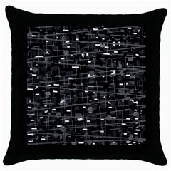 Simple Gray Throw Pillow Case (black)