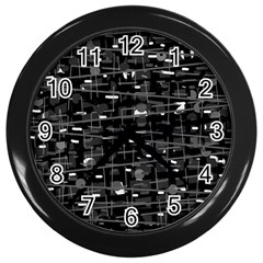 Simple Gray Wall Clocks (black)