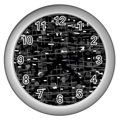 Simple Gray Wall Clocks (silver) 