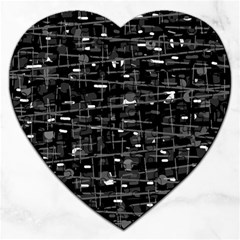 Simple Gray Jigsaw Puzzle (heart)