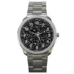 Simple Gray Sport Metal Watch