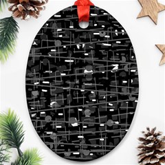 Simple Gray Oval Ornament (two Sides) by Valentinaart