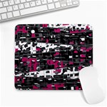 Magenta, white and gray decor Large Mousepads Front