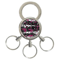 Magenta, White And Gray Decor 3-ring Key Chains by Valentinaart