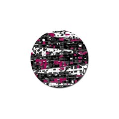 Magenta, White And Gray Decor Golf Ball Marker