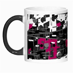 Magenta, White And Gray Decor Morph Mugs