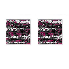 Magenta, White And Gray Decor Cufflinks (square)