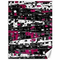 Magenta, White And Gray Decor Canvas 36  X 48  