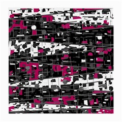 Magenta, White And Gray Decor Medium Glasses Cloth (2-side)