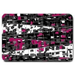 Magenta, White And Gray Decor Large Doormat 