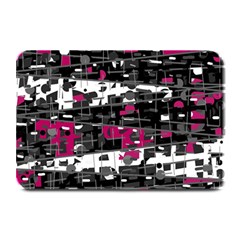 Magenta, White And Gray Decor Plate Mats by Valentinaart