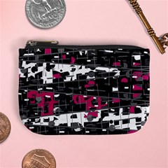 Magenta, White And Gray Decor Mini Coin Purses by Valentinaart