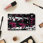 Magenta, white and gray decor Cosmetic Bag (Small)  Back