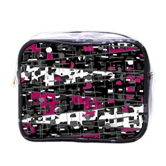 Magenta, White And Gray Decor Mini Toiletries Bags