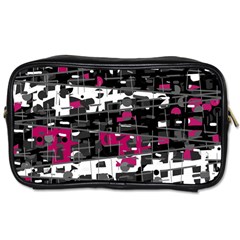 Magenta, White And Gray Decor Toiletries Bags