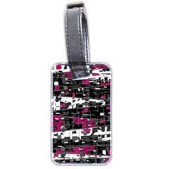 Magenta, White And Gray Decor Luggage Tags (two Sides) by Valentinaart