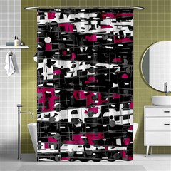 Magenta, White And Gray Decor Shower Curtain 48  X 72  (small) 