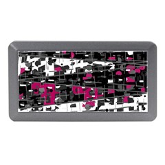 Magenta, White And Gray Decor Memory Card Reader (mini)