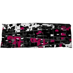 Magenta, White And Gray Decor Body Pillow Case (dakimakura)