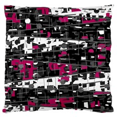 Magenta, White And Gray Decor Large Cushion Case (two Sides)