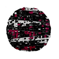 Magenta, White And Gray Decor Standard 15  Premium Round Cushions