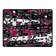 Magenta, White And Gray Decor Double Sided Fleece Blanket (small) 