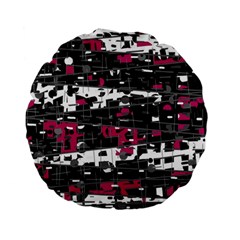 Magenta, White And Gray Decor Standard 15  Premium Flano Round Cushions