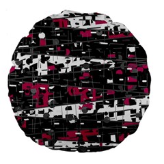 Magenta, White And Gray Decor Large 18  Premium Flano Round Cushions by Valentinaart