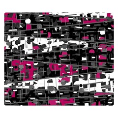 Magenta, White And Gray Decor Double Sided Flano Blanket (small) 