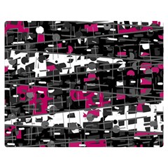 Magenta, White And Gray Decor Double Sided Flano Blanket (medium) 