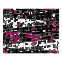 Magenta, White And Gray Decor Double Sided Flano Blanket (large) 