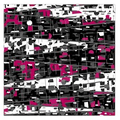 Magenta, White And Gray Decor Large Satin Scarf (square)