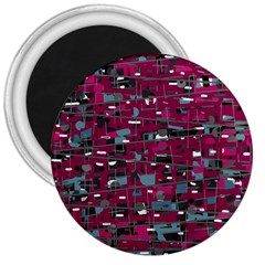 Magenta Decorative Design 3  Magnets by Valentinaart