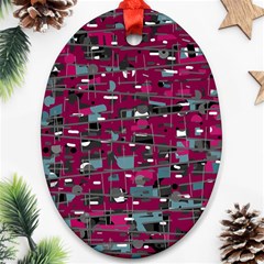 Magenta Decorative Design Ornament (oval) 