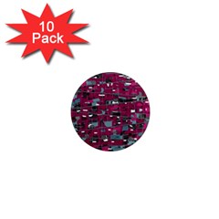 Magenta Decorative Design 1  Mini Magnet (10 Pack) 