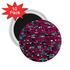 Magenta Decorative Design 2 25  Magnets (10 Pack) 