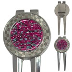 Magenta decorative design 3-in-1 Golf Divots Front