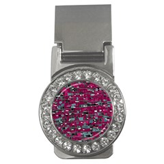 Magenta Decorative Design Money Clips (cz) 