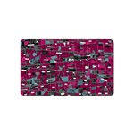 Magenta decorative design Magnet (Name Card) Front