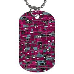 Magenta Decorative Design Dog Tag (two Sides) by Valentinaart