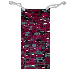 Magenta Decorative Design Jewelry Bags