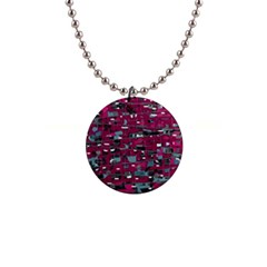 Magenta Decorative Design Button Necklaces