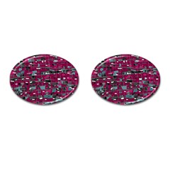 Magenta Decorative Design Cufflinks (oval) by Valentinaart